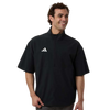 Adidas Men's Black/White Short Sleeve Quarter-Zip Pullover