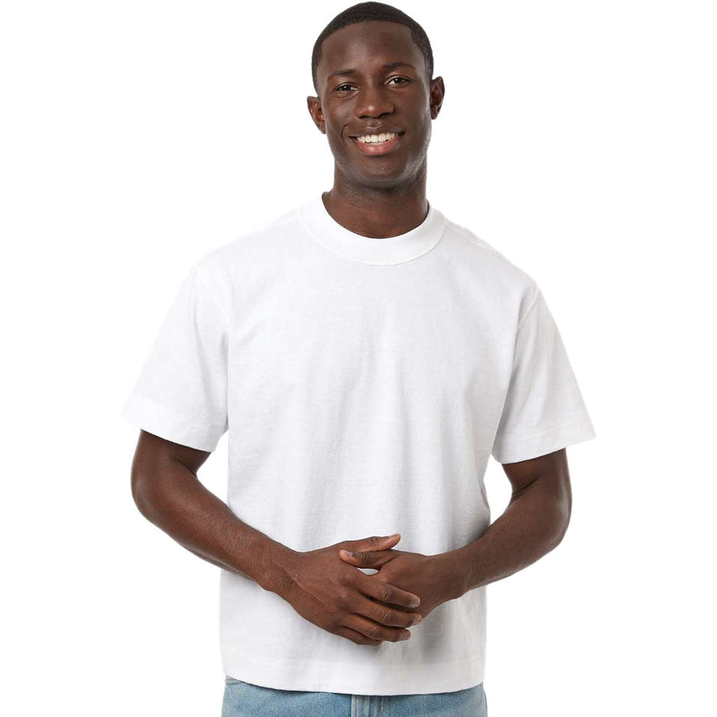 American Apparel Unisex White Heavyweight Cotton Mid-Length Tee