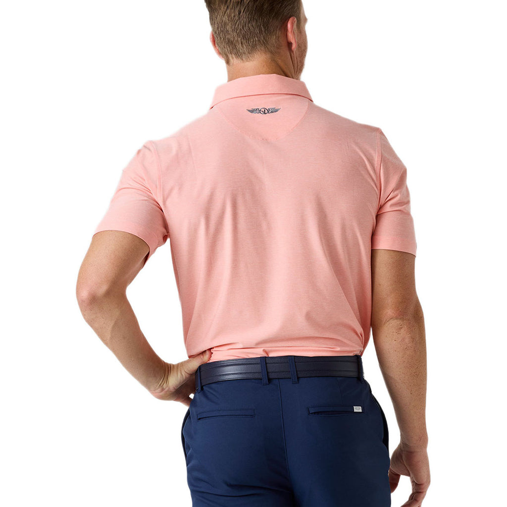 Straight Down Men's Peach Dodge Polo