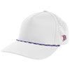 Branded Bills White with Red/White/Blue Bare Curved Rope Cap