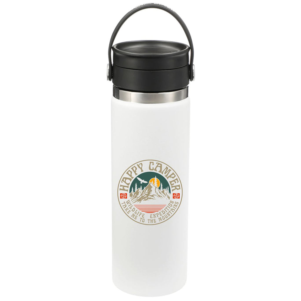 48-Hour Hydro Flask White Wide Mouth 20 oz Bottle with Flex Sip Lid