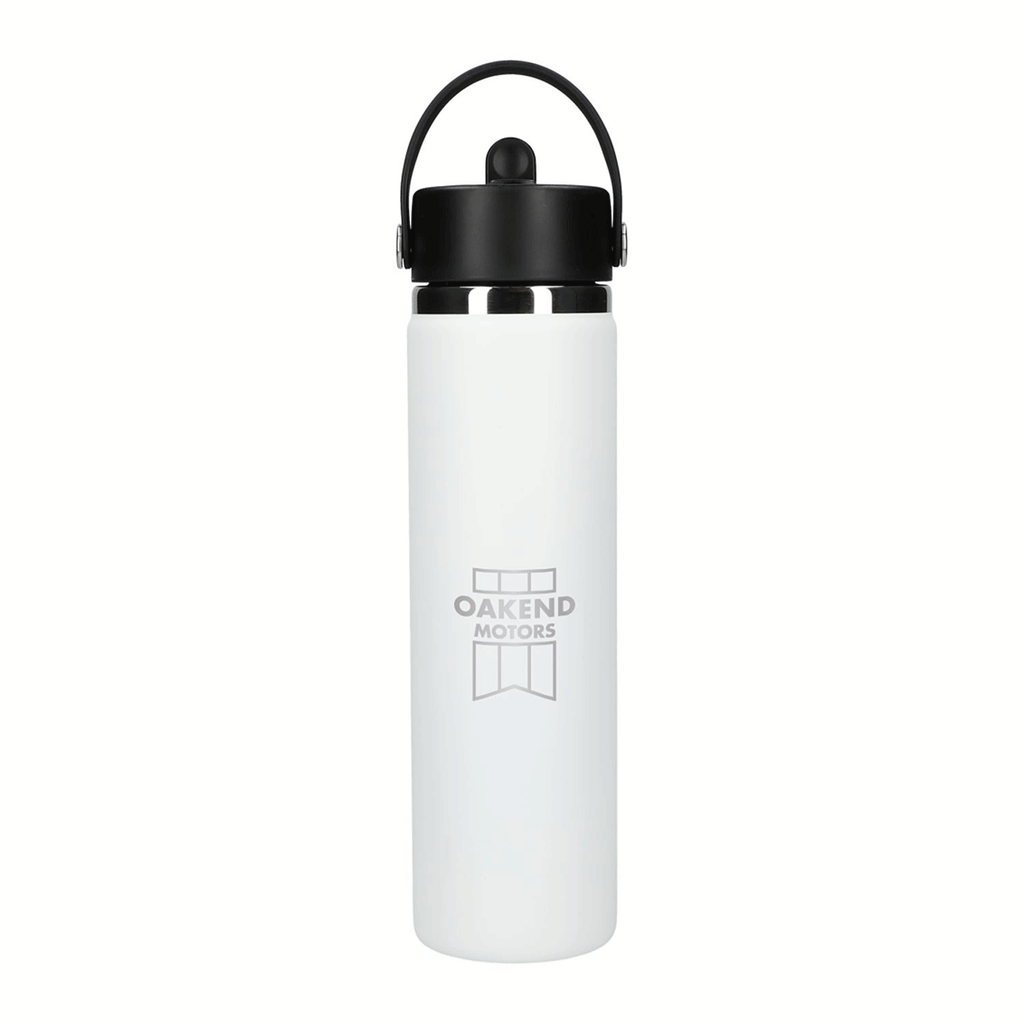 Hydro Flask White Wide Mouth 24oz Bottle with Flex Straw Cap