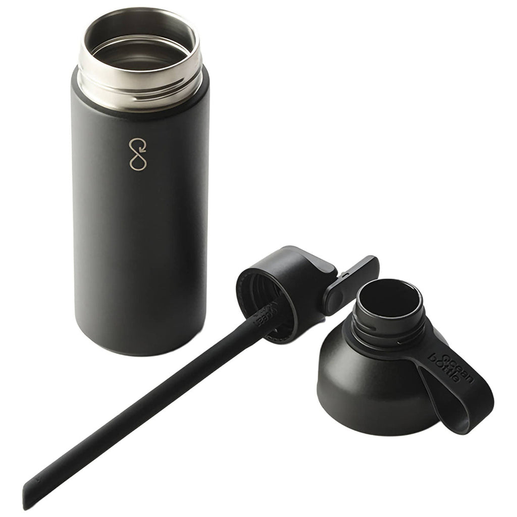 Ocean Bottle Black Go Sports Bottle 500Ml