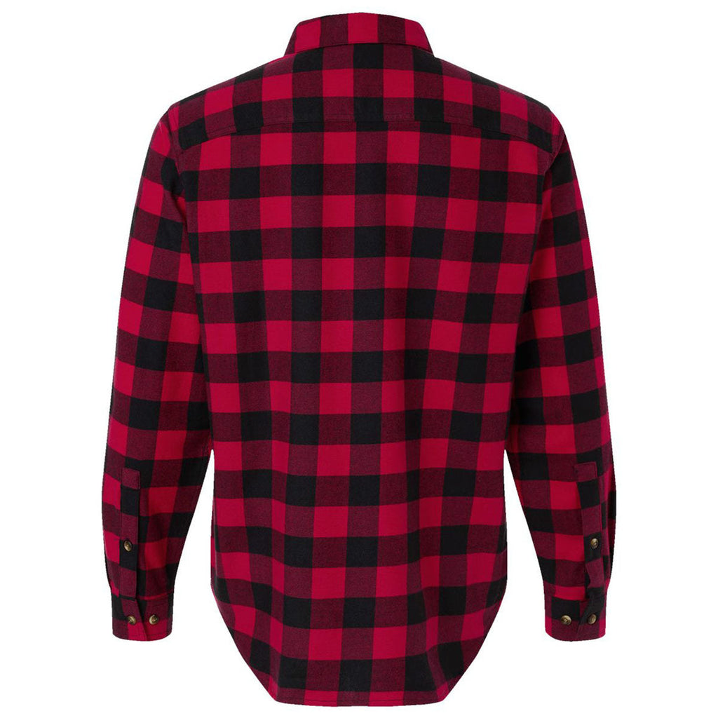 Columbia Men's Mountain Red Buffalo Check Cornell Woods Flannel Shirt