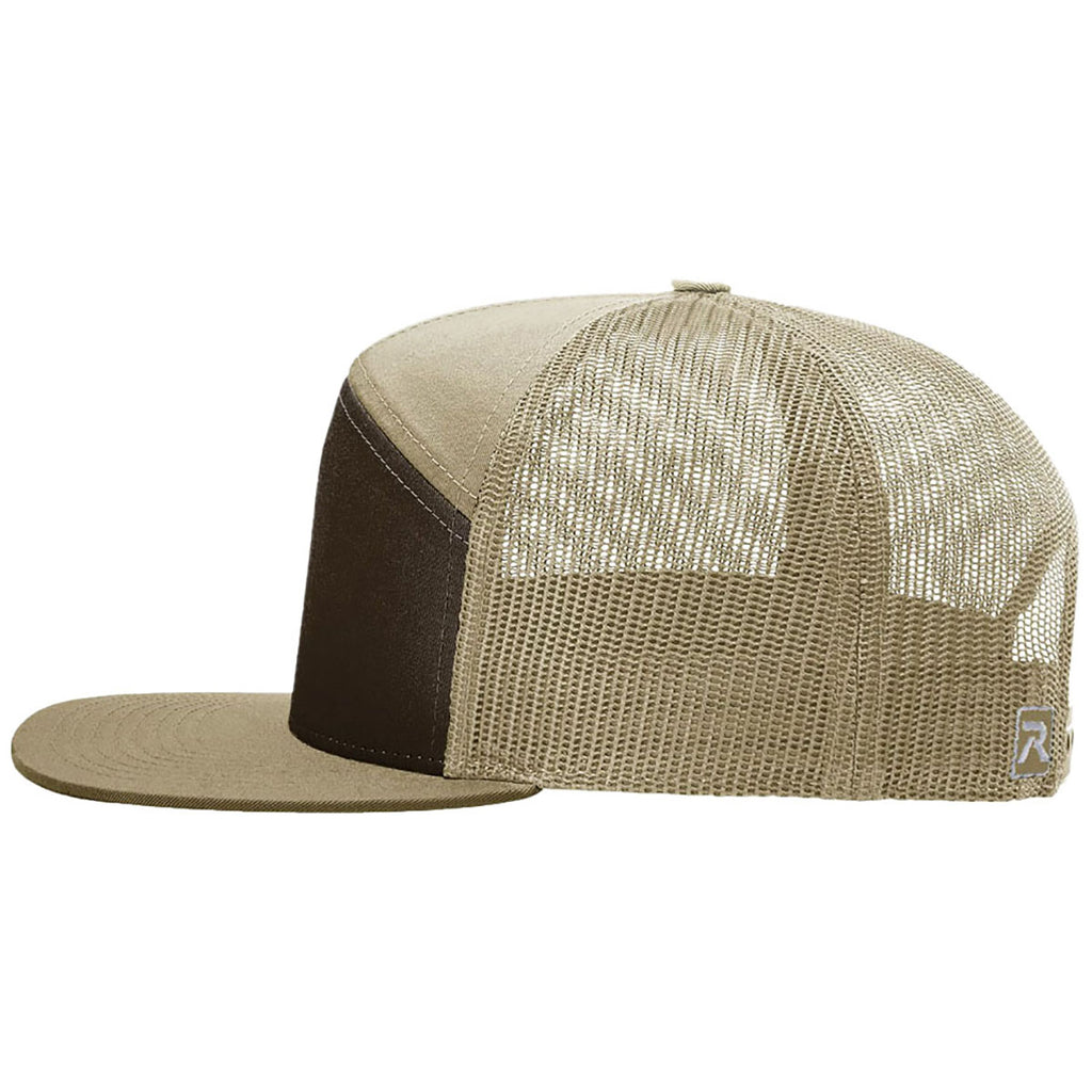 Richardson Brown/Khaki/Khaki 7-Panel Trucker