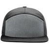 Richardson Heather Grey/Black/Black 7-Panel Trucker