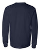 Gildan Unisex Navy Ultra Cotton Long-Sleeve Pocket T-Shirt