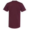American Apparel Unisex Burgundy Fine Jersey Short-Sleeve T-Shirt