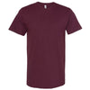 American Apparel Unisex Burgundy Fine Jersey Short-Sleeve T-Shirt