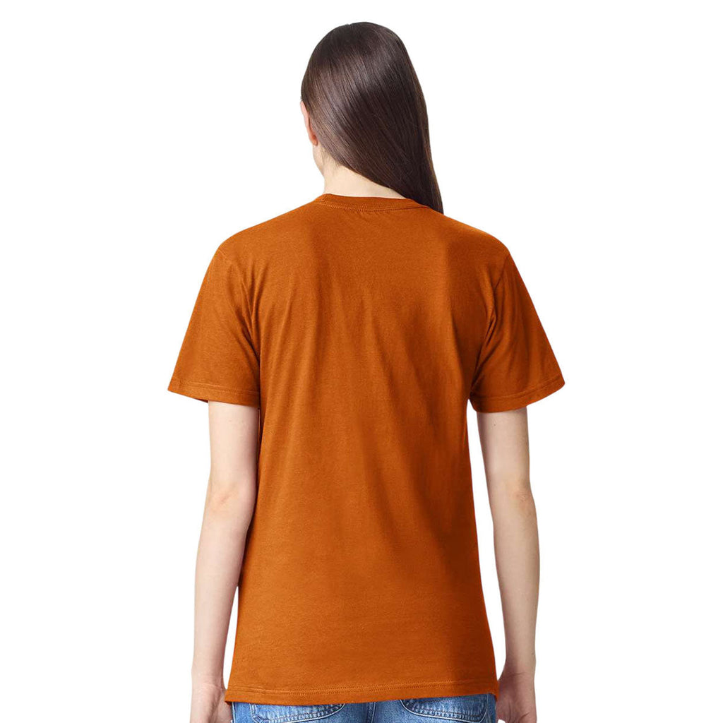 American Apparel Unisex Rust Fine Jersey Short-Sleeve T-Shirt