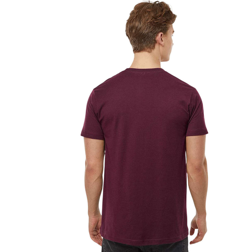 Tultex Unisex Burgundy Fine Jersey T-Shirt
