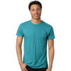 Tultex Unisex Heather Aqua Blue Fine Jersey T-Shirt