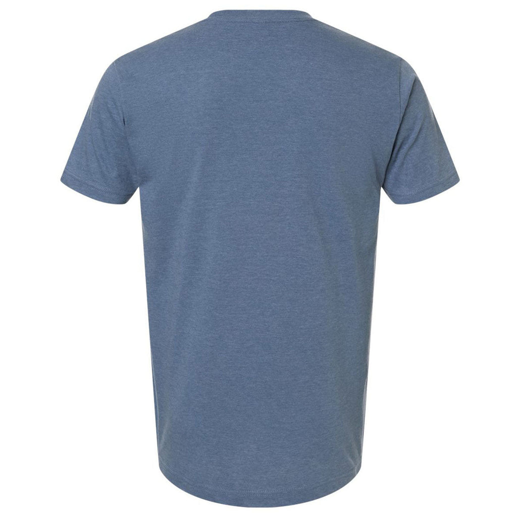 Tultex Unisex Heather Indigo Blue Fine Jersey T-Shirt