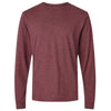 Tultex Unisex Heather Burgundy Fine Jersey Long Sleeve T-Shirt