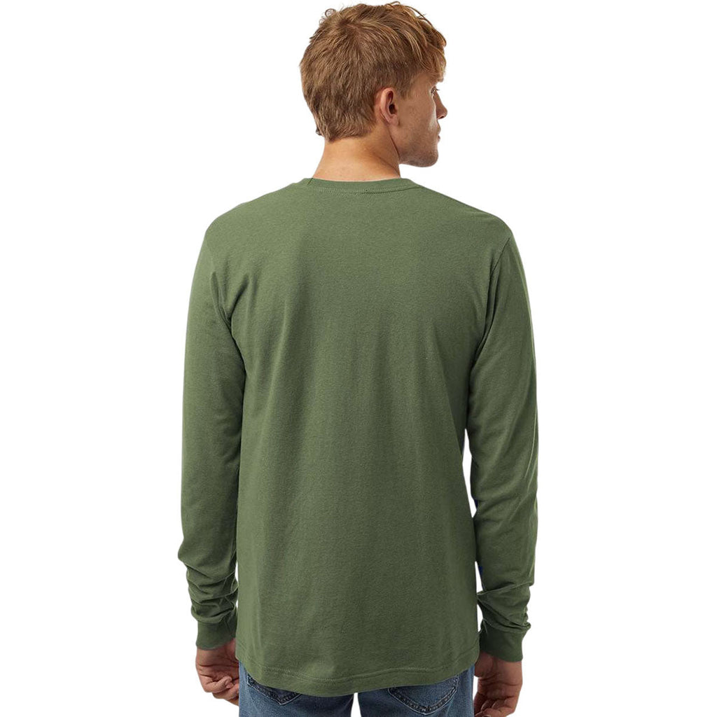 Tultex Unisex Military Green Fine Jersey Long Sleeve T-Shirt