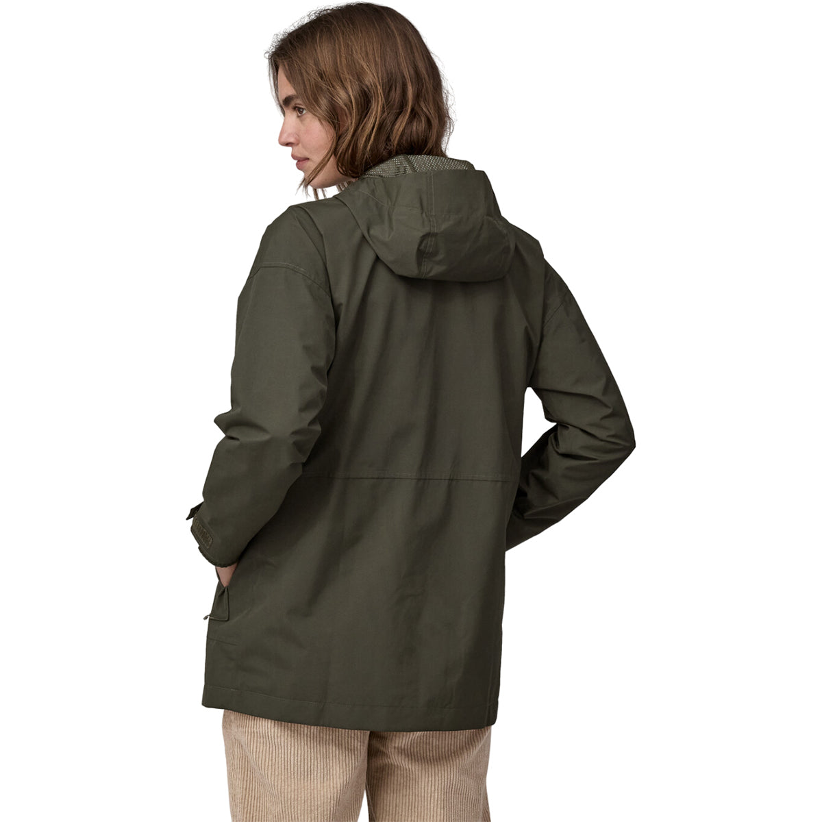 patagonia ミリタリージャケット Sサイズ オリーブ　レディース Patagonia Women's Pine Needle Green Outdoor Everyday Rain Jacket