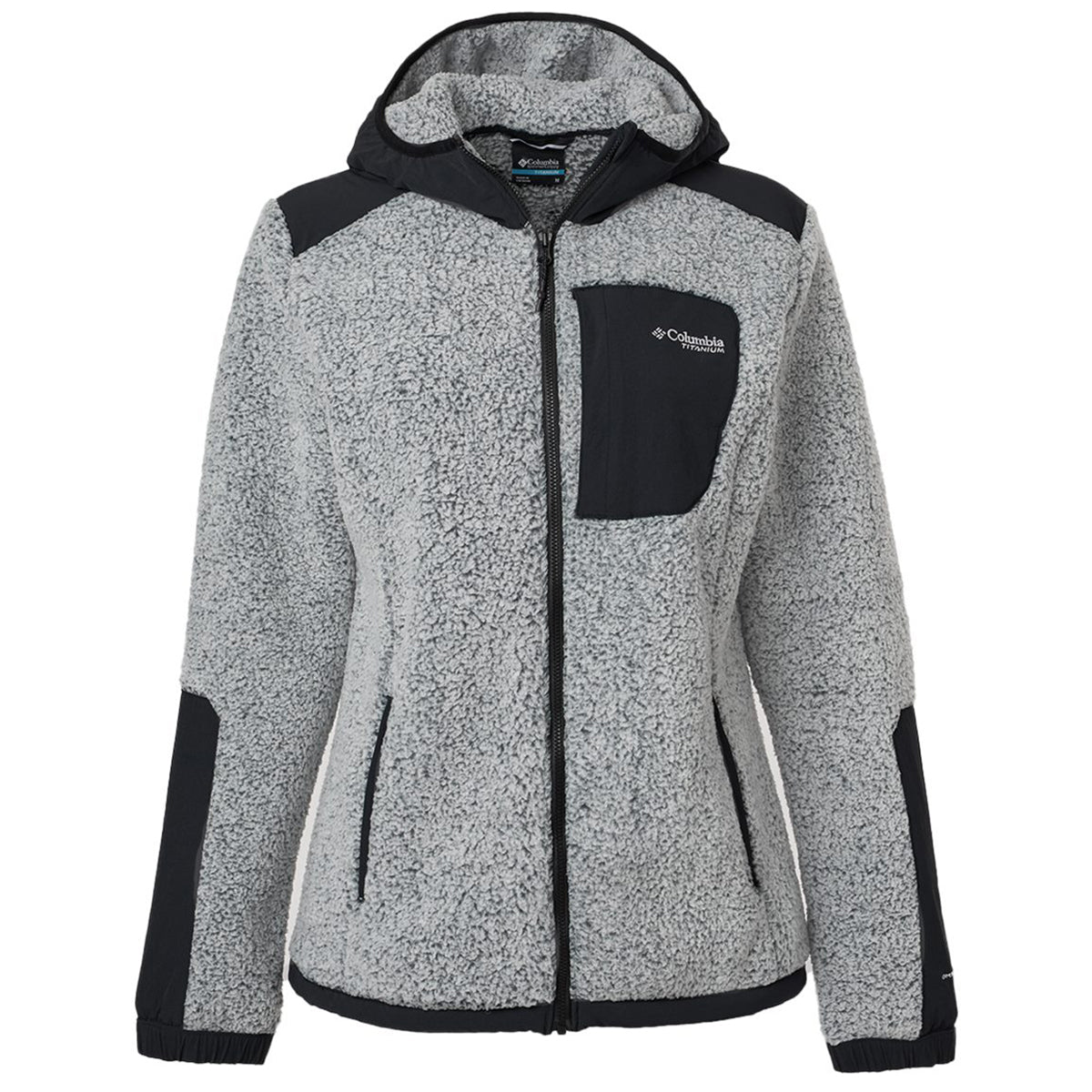 Black & White レディース　フリースジャケット Columbia Women's White/Black Arctic Crest Sherpa Full-Zip Jacket