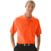 Vantage Men's Orange Soft-Blend Double-Tuck Pique Polo