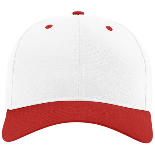 Richardson White/White/Red Pro Twill Snapback