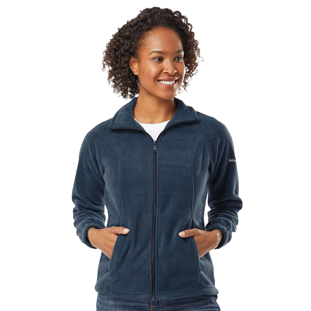 Navy blue fleece jacket women's hot sale