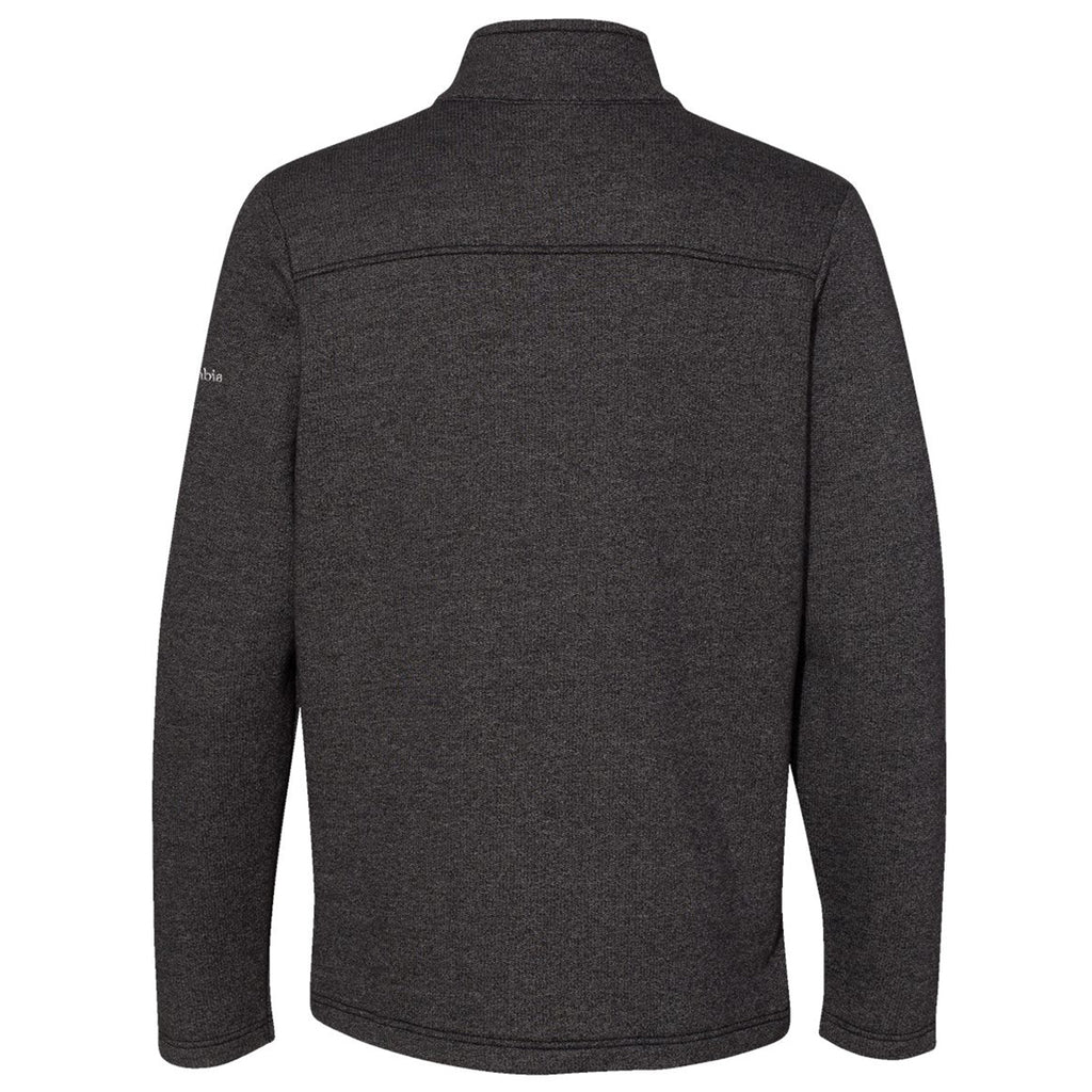 Columbia Men's Black Heather Great Hart Mountain III Half-Zip Pullover