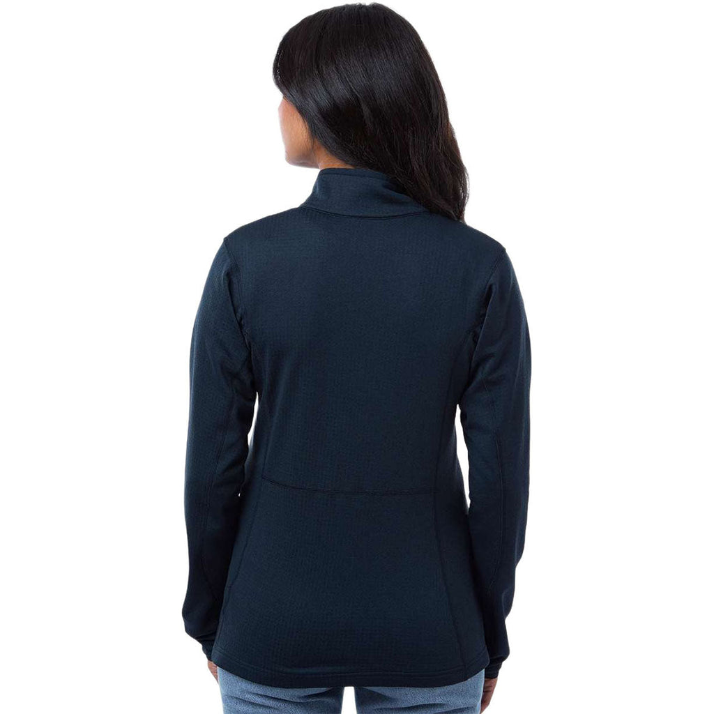 Columbia Women's Collegiate Navy Essential Hike Grid Fleece Half-Zip Pullover