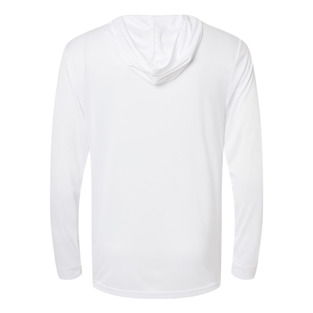 Paragon Unisex White Bahama Performance Hooded Long Sleeve T-Shirt