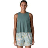 Patagonia Women's Blue Sage Capilene Cool Trail Cropped Tank Top
