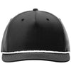 48-Hour Richardson Black/White 5-Panel Classic Rope Cap