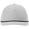 Richardson Light Grey/Black 5-Panel Classic Rope Cap