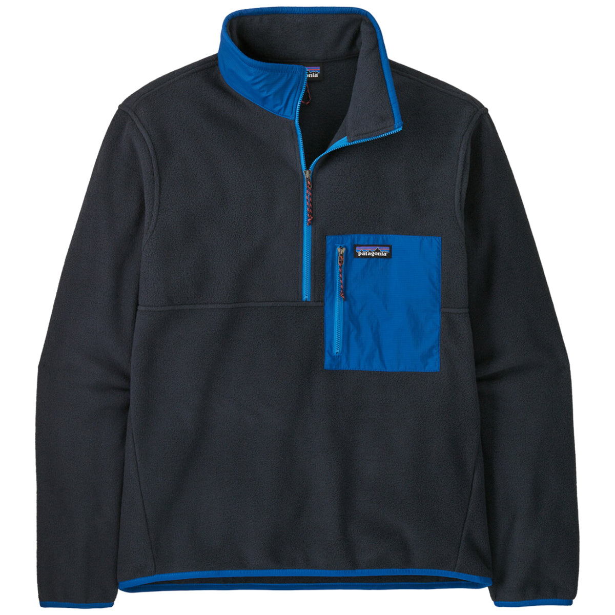Patagonia Men's Pitch Blue w/Endless Blue Microdini 1/2-Zip Fleece Pul
