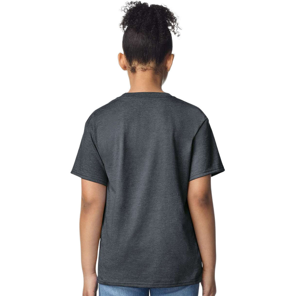 Gildan Youth Dark Heather Light Cotton T-Shirt