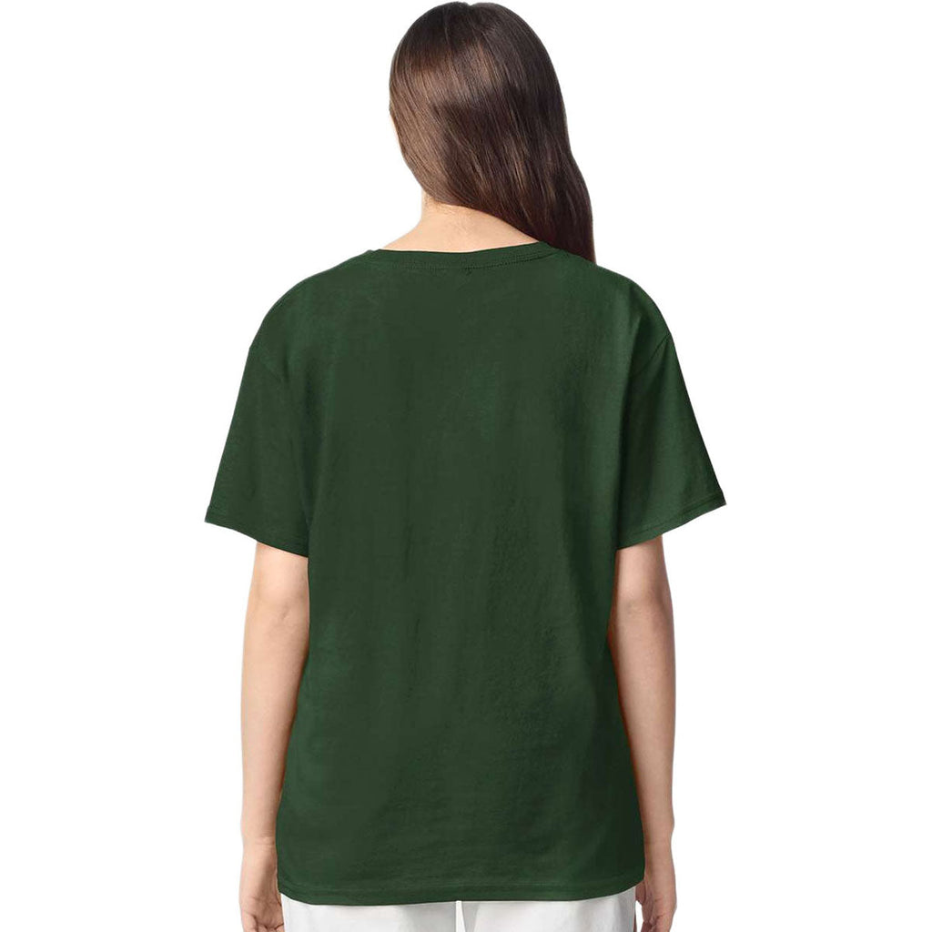 Gildan Youth Forest Green Light Cotton T-Shirt