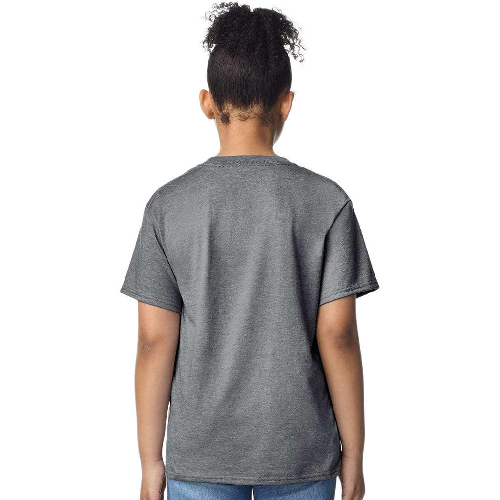 Gildan Youth Graphite Heather Light Cotton T-Shirt