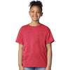 Gildan Youth Heather Red Light Cotton T-Shirt