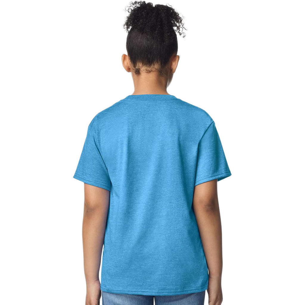 Gildan Youth Heather Sapphire Light Cotton T-Shirt