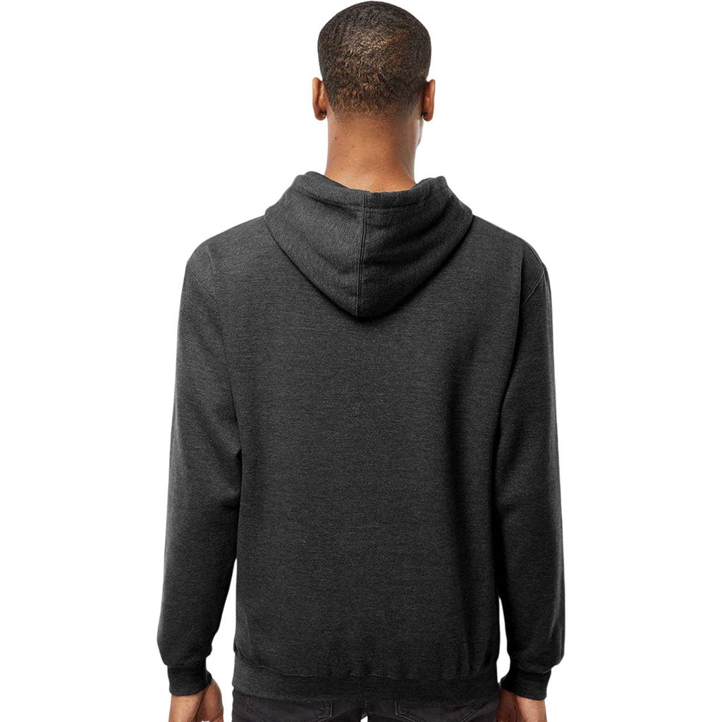 Tultex Unisex Heather Graphite Fleece Hooded Sweatshirt