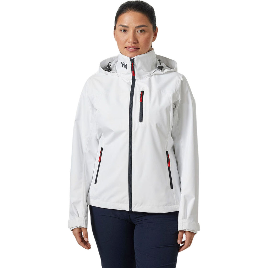 Helly Hansen Women's White Crew Hooded Jacket 2.0