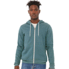 Bella + Canvas Unisex Heather Deep Teal Sponge Fleece Full-Zip Hoodie