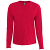 Next Level Apparel Women's Red Relaxed Long Sleeve T-Shirt