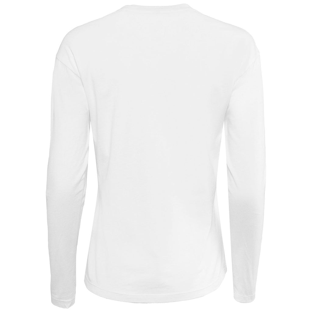 Next Level Apparel Women's White Relaxed Long Sleeve T-Shirt
