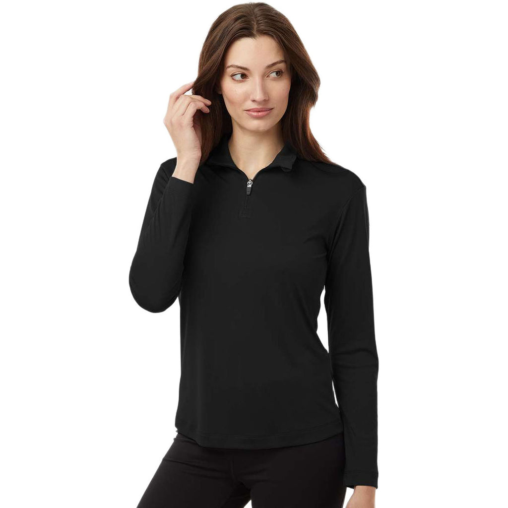 AllPro Women's Black Pro-Lock Performance Quarter-Zip Pullover