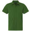 AllPro Men's Olive Green Pro-Flex Sorona Button Down Short Sleeve Shirt