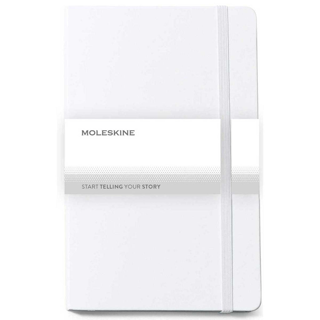 48-Hour Moleskine White Hard Cover Ruled Large Notebook (5" x 8.25")