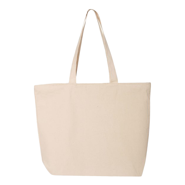 Q-Tees Natural 25L Zippered Tote