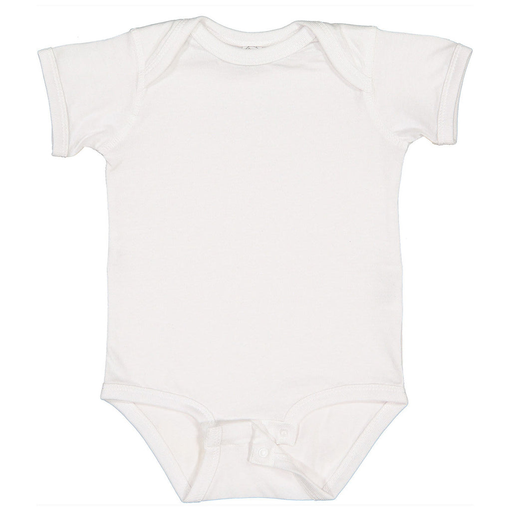 Rabbit Skins White Infant Fine Jersey Bodysuit