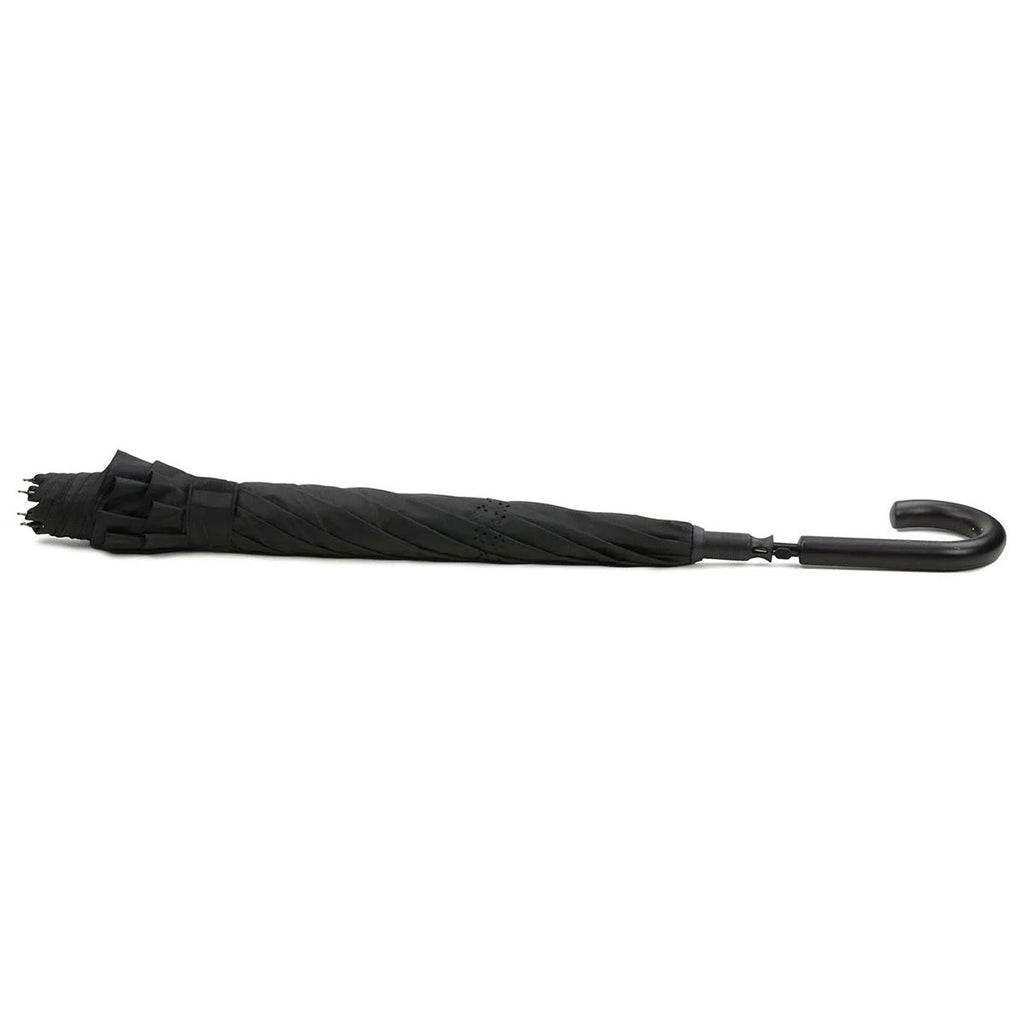 Shed Rain Black/Black UnbelievaBrella 48" Crook-Handled Auto-Open Reverse Close Stick Umbrella