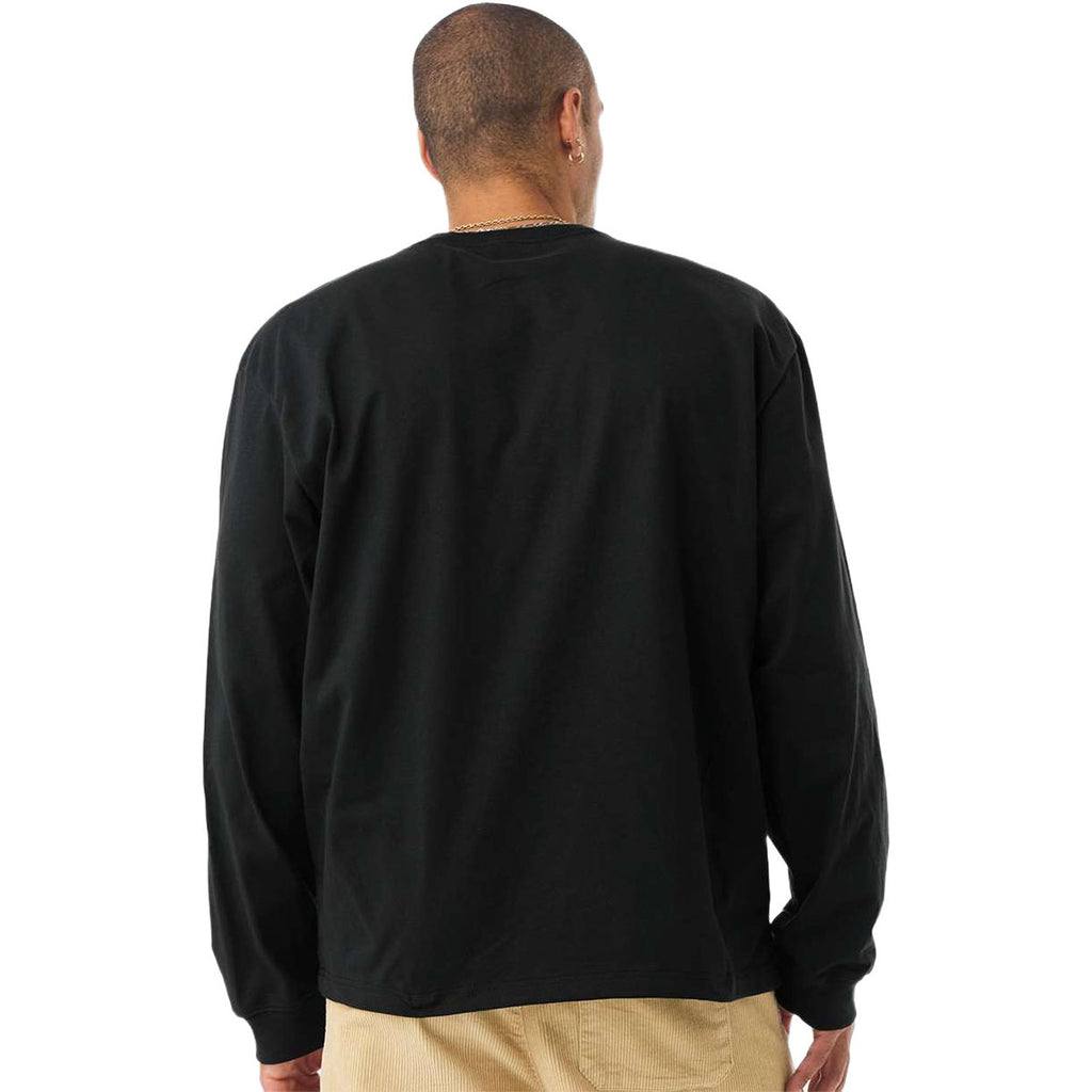 Bella + Canvas Men's Black 7.5 oz Heavyweight Long Sleeve Tee