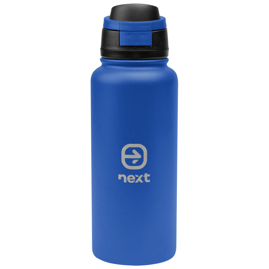 Hit Blue with Black 32 Oz. Pop Sip Recycled Stainless Steel Bottle