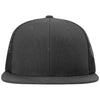 Richardson Black Acrylic-Wool Blend Flatbill Trucker